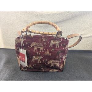 Elephant Print  Handbag Purse shoulder bag Canvas  Boho